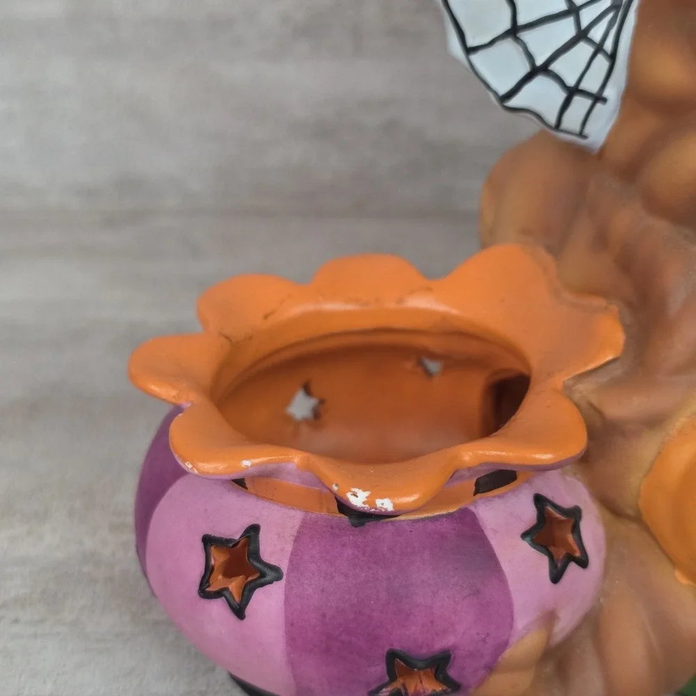 PartyLite Haunted Tealight Tree Candle Holder Halloween Spiders Ghost Bats P9065 - Picture 11 of 16